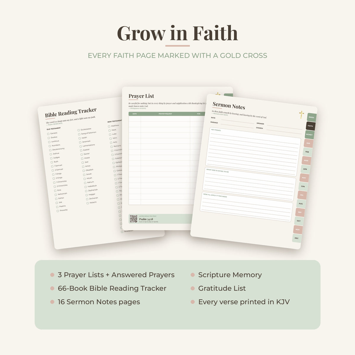 Firstfruits Planner – Christian Faith & Finance Digital Planner | Undated, Hyperlinked