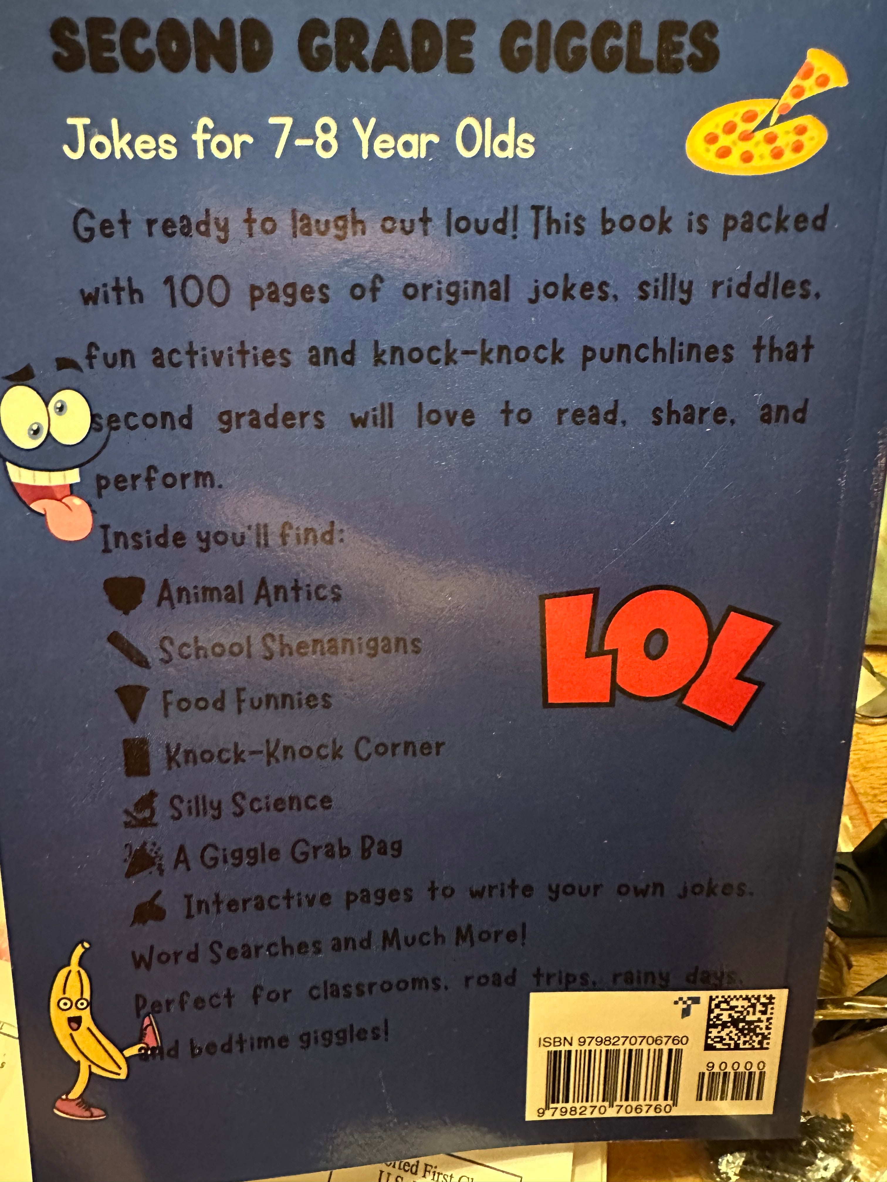 Second Grade Giggles: Jokes for 7-8 Year Olds (Ebook)