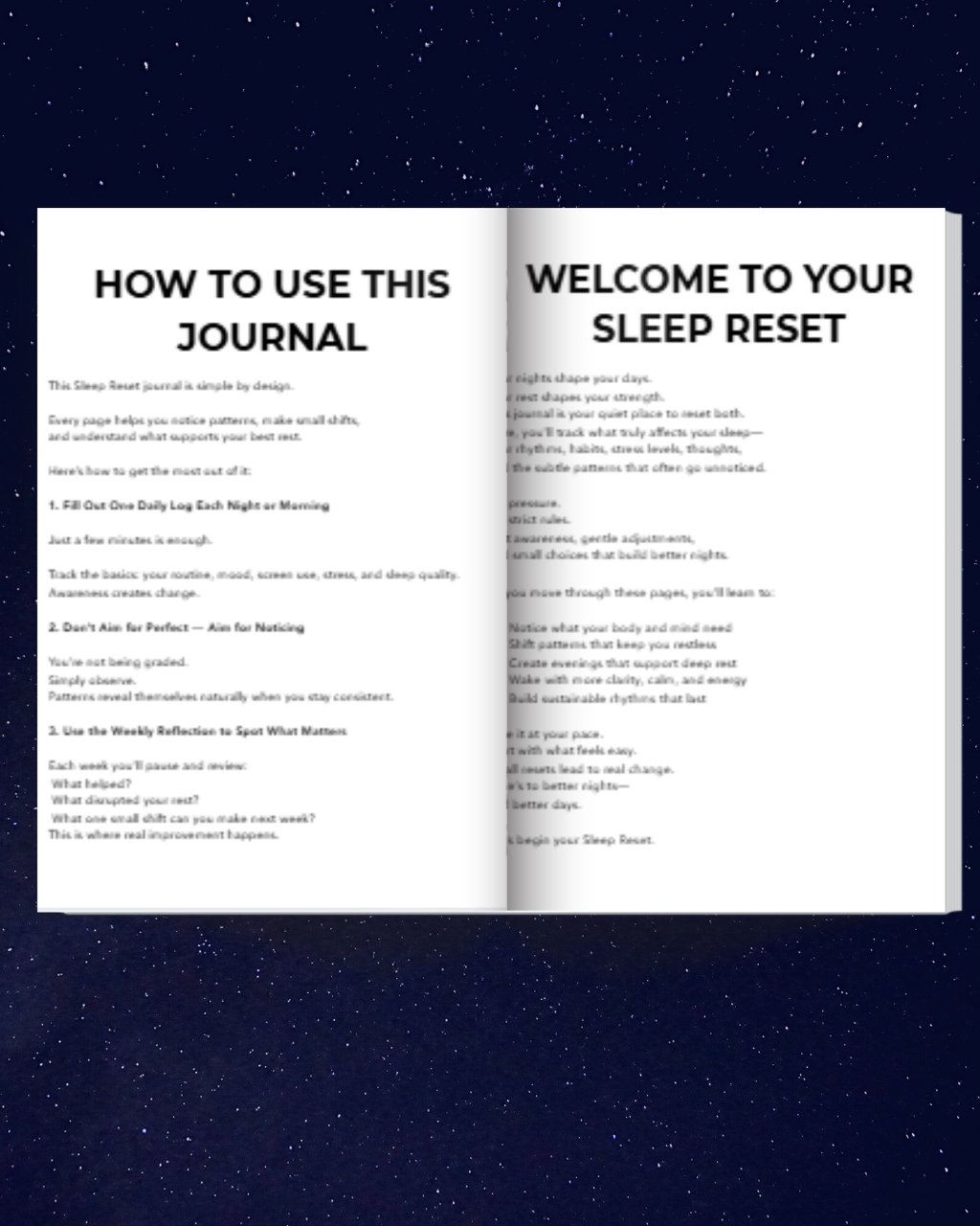 Sleep Reset: Track. Break Patterns. Build Better Nights (Ebook)