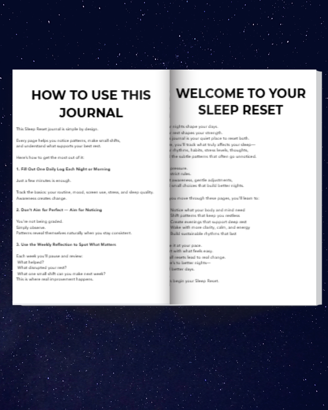 Sleep Reset: Track. Break Patterns. Build Better Nights (Ebook)