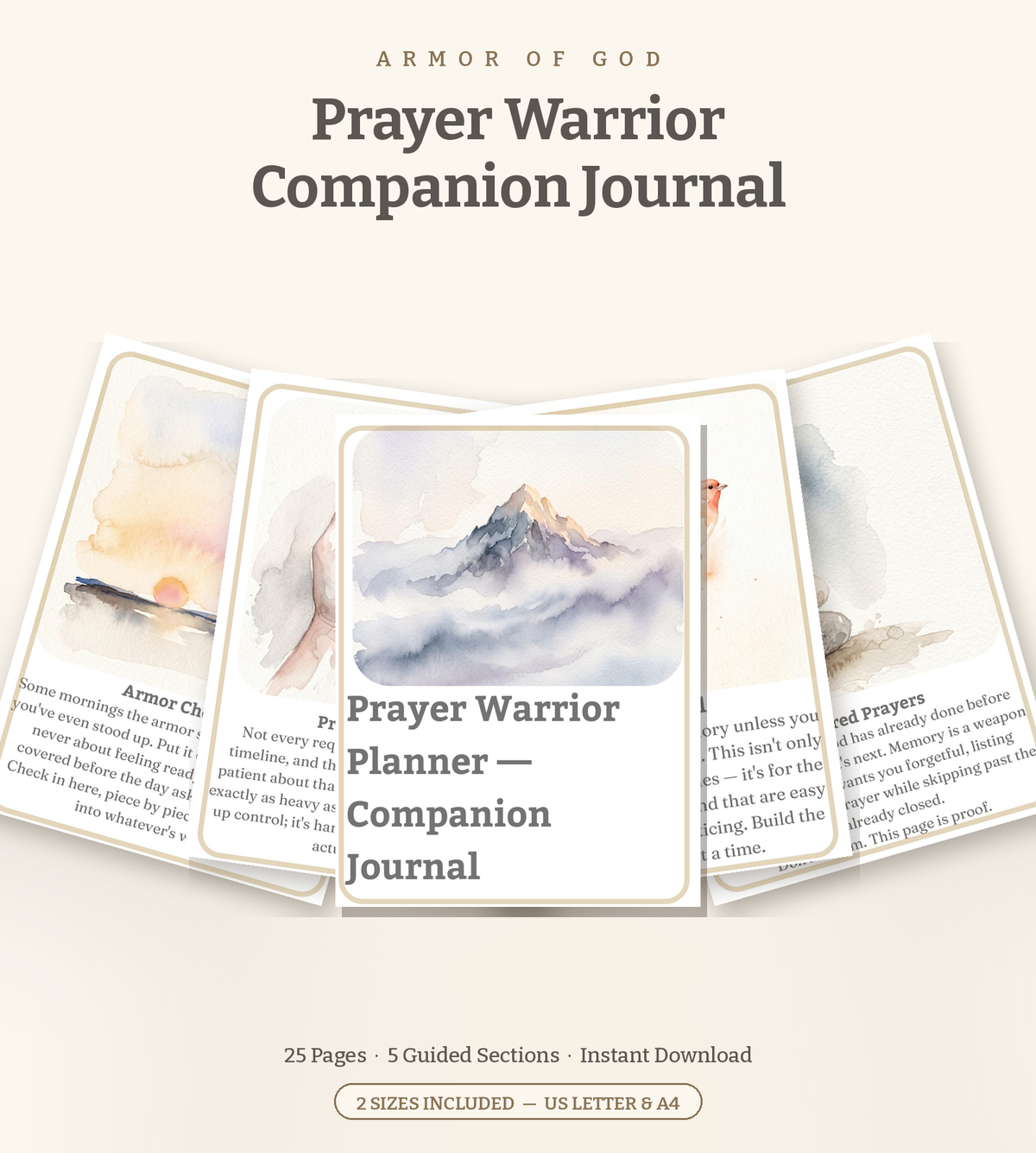 Prayer Warrior Planner — Companion Journal (US Letter Sized & A4)